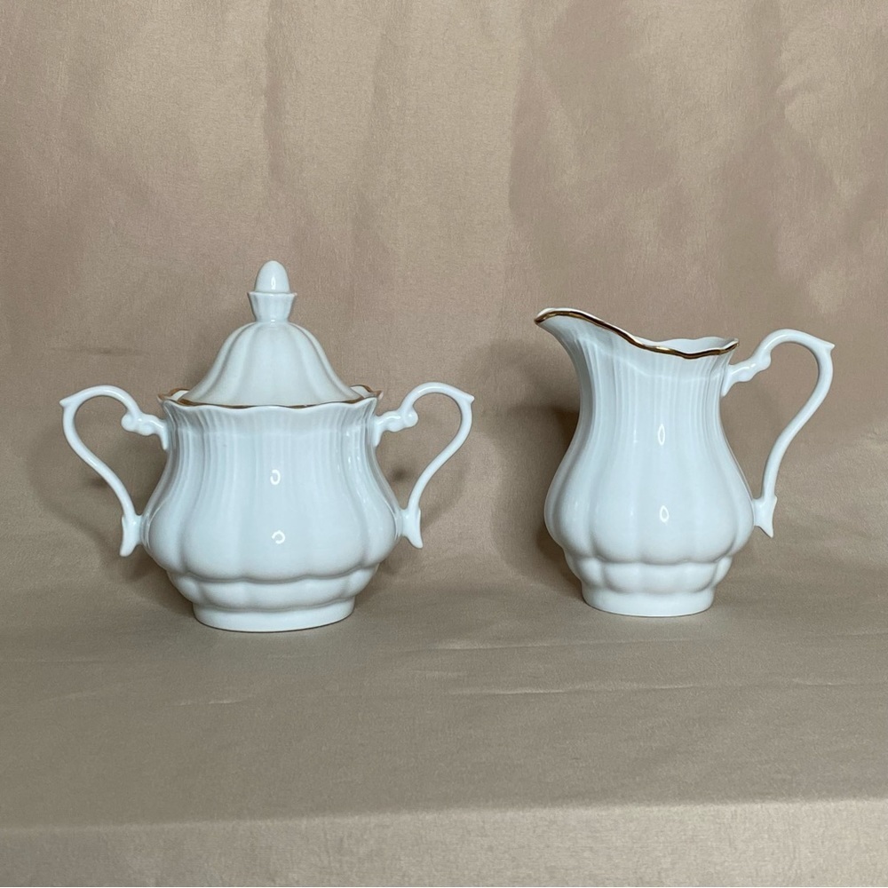 Southington Fine China by Baum Empire Sugar & Creamer Set
